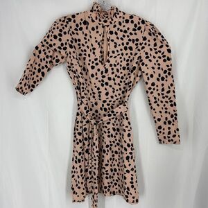 Wednesday's Girl Women Pink Casual Dress Size Small New Animal Print